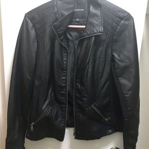 Black leather jacket
